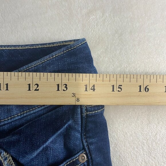 Ladies Dark Wash High Rise Demin Fleece Lined Jeans 2 x 27 - Picture 10 of 12